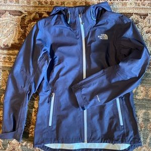 North Face Blue Lightweight Raincoat Size M
